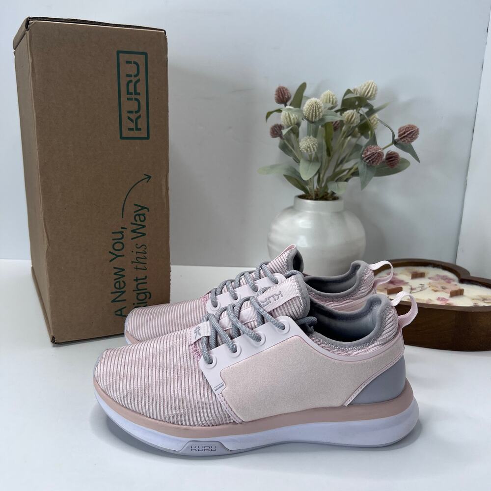 Kuru Atom Walking Comfort Sneaker PinkSobert/Lilac Women 7 Wide NWB